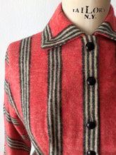 Load image into Gallery viewer, 1950s - Young Look Striped Wool Shirtwaist Dress - W27.5 (70cm)