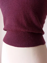 Load image into Gallery viewer, 1950s - BARRIE, Scotland - Gorgeous Purplish Wine Cashmere Jumper - Sz 36