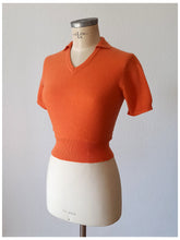 Load image into Gallery viewer, 1950s - GLEDKNIT, Scotland - Pumpkin Orange Cashmere Jumper - Sz XS/S