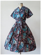 Load image into Gallery viewer, 1950s - Stunning Roseprint Cotton Dress - W29 (74cm)