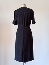 Load image into Gallery viewer, 1940s - Exquisite Black Linen Dress Jacket - W32 (82cm)