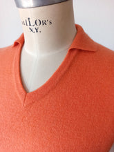 Load image into Gallery viewer, 1950s - GLEDKNIT, Scotland - Pumpkin Orange Cashmere Jumper - Sz XS/S