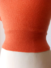 Load image into Gallery viewer, 1950s - GLEDKNIT, Scotland - Pumpkin Orange Cashmere Jumper - Sz XS/S