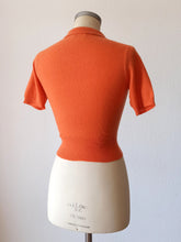 Load image into Gallery viewer, 1950s - GLEDKNIT, Scotland - Pumpkin Orange Cashmere Jumper - Sz XS/S