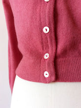 Load image into Gallery viewer, 1950s - DALTON, USA - Adorable Rose Pink Cashmere Cardigan - Sz S/M