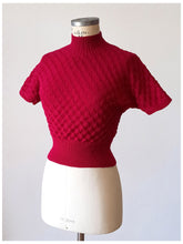 Load image into Gallery viewer, 1950s - Stunning Handmade Raspberry Red Wool Jumper - Sz M