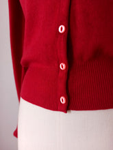 Load image into Gallery viewer, 1950s - BARRIE, Scotland - Gorgeous Cherry Cashmere Cardigan