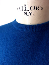 Load image into Gallery viewer, 1950s 1960s - PRINGLE, Scotland - Deep Royal Blue Cashmere Jumper - Sz 42
