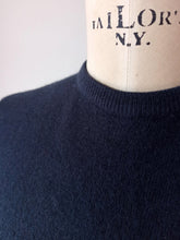 Load image into Gallery viewer, 1950s 1960s - PRINGLE, Scotland - Midnight Ink Blue Cashmere Jumper