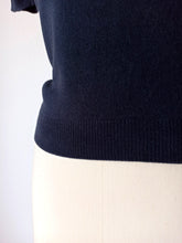 Load image into Gallery viewer, 1950s 1960s - PRINGLE, Scotland - Midnight Ink Blue Cashmere Jumper