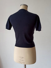 Load image into Gallery viewer, 1950s 1960s - PRINGLE, Scotland - Midnight Ink Blue Cashmere Jumper