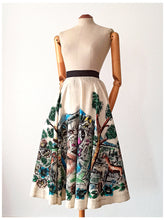 Laden Sie das Bild in den Galerie-Viewer, 1950s - MITLA, Mexico - Fabulous Fiesta Gitana Hand-Printed Full Circle Skirt