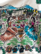 Laden Sie das Bild in den Galerie-Viewer, 1950s - MITLA, Mexico - Fabulous Fiesta Gitana Hand-Printed Full Circle Skirt