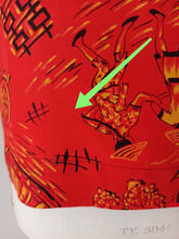 Load image into Gallery viewer, 1950s - BOBBIE LOU, USA - Asian Novelty Print Rayon Top