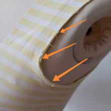 Cargar imagen en el visor de la galería, 1950s - Adorable Yellow Stripes Cotton Dress - W27.5 (70cm)