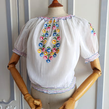 Load image into Gallery viewer, 1940s - ARTEX - Gorgeous Hungarian Sheer Blouse - W36 (92cm)