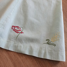 Load image into Gallery viewer, 1940s - Adorable Mint Green Embroidery Linen Dress - W27.5 (70cm)