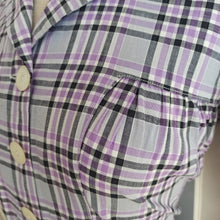 Load image into Gallery viewer, 1940s - Adorable Purple Lilac Puff Shoulders Dress - W33 (84cm)