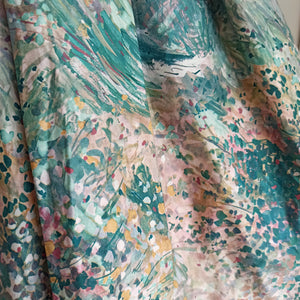 1950s - Precious Parisien Impressionistic Floral Dress - W29 (74cm)