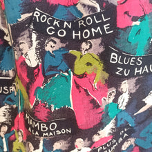 Carica l&#39;immagine nel visualizzatore di Gallery, 1950s - Fabulous &quot;Rock &amp; Roll Go Home&quot; Novelty Skirt - W26 (66cm)
