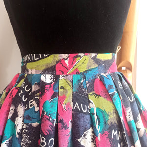 1950s - Fabulous "Rock & Roll Go Home" Novelty Skirt - W26 (66cm)