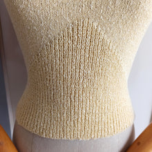 Load image into Gallery viewer, 1950s - Adorable Handmade Cream Knit Top - Sz. S/M

