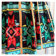 Laden Sie das Bild in den Galerie-Viewer, 1940s 1950s - Stunning Colorful Novelty Skirt - W27 (68cm)
