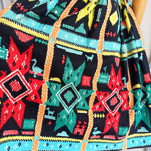 1940s 1950s - Stunning Colorful Novelty Skirt - W27 (68cm)