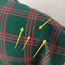 Load image into Gallery viewer, 1940s - Adorable Green Plaid Cotton Dress - W31 (80cm)
