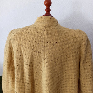 1940s 1950s - Fabulous Yellow Flecked Atomic Wool Coat