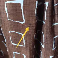 Load image into Gallery viewer, 1950s - Gorgeous Brown Abstract Rayon Dress - W25/26 (64/66cm)
