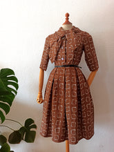 Load image into Gallery viewer, 1950s - Marvelous Brown Chocolate Dress - W25/26 (64/66cm)
