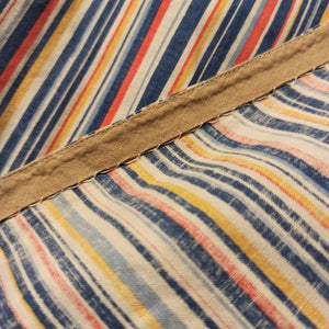 1940s - Adorable Rainbow Stripes Cotton Dress - W31.5 (80cm)