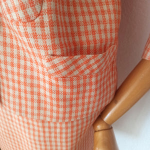 1960s - Exquisite Orange Plaid Wool Suit - W25 (64cm)