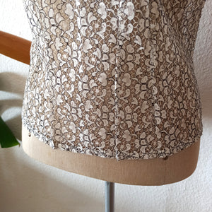 1940s 1950s - M. Guiraud, France - Deadstock - Exquisite Cotton Lace Blouse - W31/32 (80/82cm)