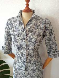 1940s - Exquisite Autumn Leaves Print Cotton Suit - W27 (68cm)