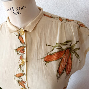 1960s 1970s - Migraz Confezioni, Italy - Deadstock Corn Dress - W27/28 (68/70cm)