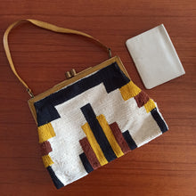 Charger l&#39;image dans la galerie, 1940s - Precious Colors Woven Wool Handbag
