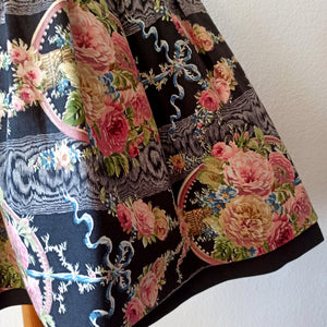 1950s - Outstanding French Novelty Floral Dress - W24.5 (62cm)