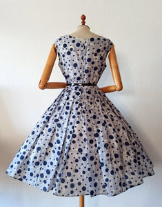 1950s - Stunning Abstract Dots Dress - W29 (74cm)