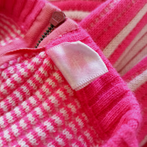 1950s 1960s - JF, United Kingdom - Adorable Pink Striped Wool Sweater
