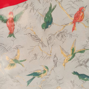 1950s - Lovely Birds Novelty Rayon Top - W30 (76cm)