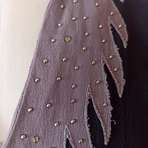 1940s - Puritan, USA - Gorgeous Beaded Rayon Dress - W32 (81cm)