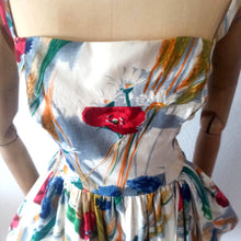 Charger l&#39;image dans la galerie, 1950s - Stunning Petite Floral Dress - W23.5 (60cm)
