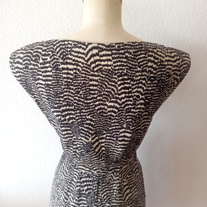 1950s - Stunning Zebra Print Wiggle Dress - W25 (64cm)