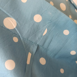 1950s - Adorable German Baby Blue Dotted Cotton Dress - W34 (86cm)