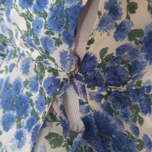 1950s - Gorgeous French Floral Satin Dress - W29 (74cm)