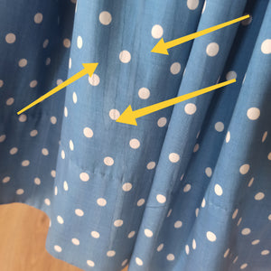 1950s - Stunning Iconic Blue Dotted Dress - W29 (74cm)