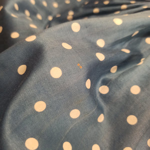 1950s - Stunning Iconic Blue Dotted Dress - W29 (74cm)