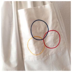 1950s 1960s - Rare & Adorable Italian Olympic Rings Dress - W26 (66cm)